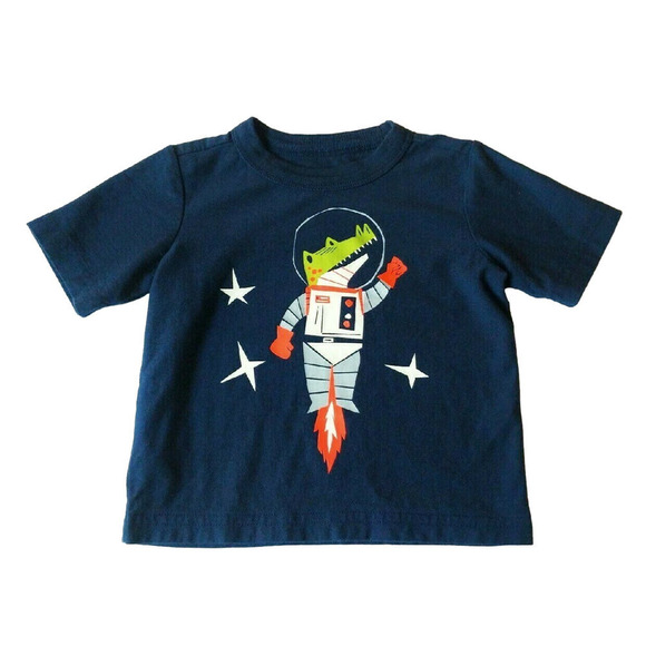New Tea Collection Alligator Astronaut Tee 6-12m NWOT - Picture 1 of 3